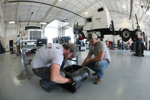 Arkansas State University - Newport Students working together in the Diesel Program.